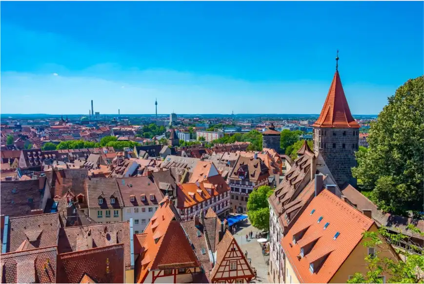 Panoramablick auf Nürnberg